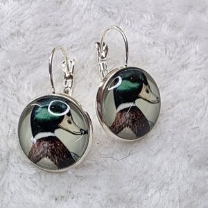 Charming Mallard Duck Stainless Steel Earrings